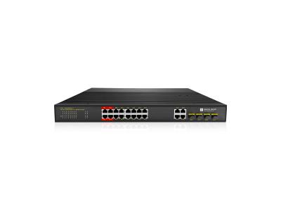 16-Port Gigabit Industrial PoE++ Switch with 4 Combo Uplinks (500W)
