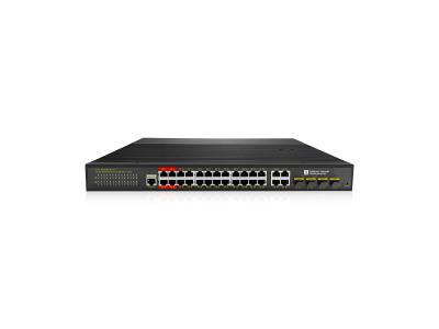 Managed 24-Port Industrial PoE++ Switch with 4 Combo Uplinks (500W)