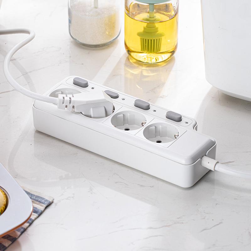 EU CE certified power board 5 AC socket extension socket with 16A breaker